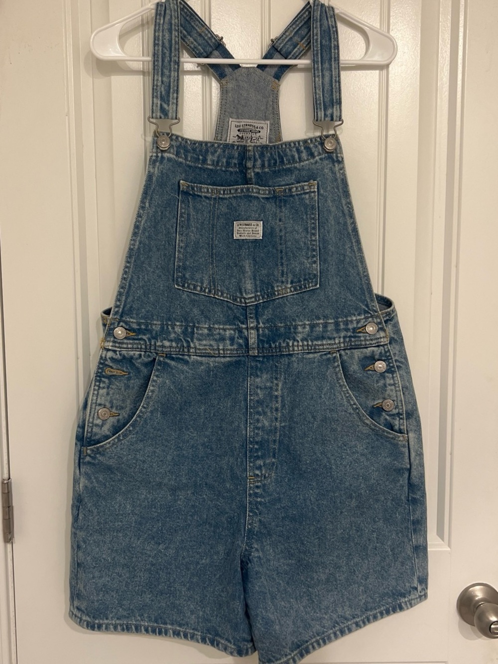 Levi’s Classic Blue Denim Short Overalls